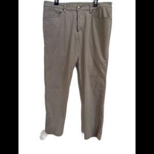 Lululemon ABC Classic Fit Warpstreme Pant Mens Khaki 35x29  5 Pocket LM5A43S